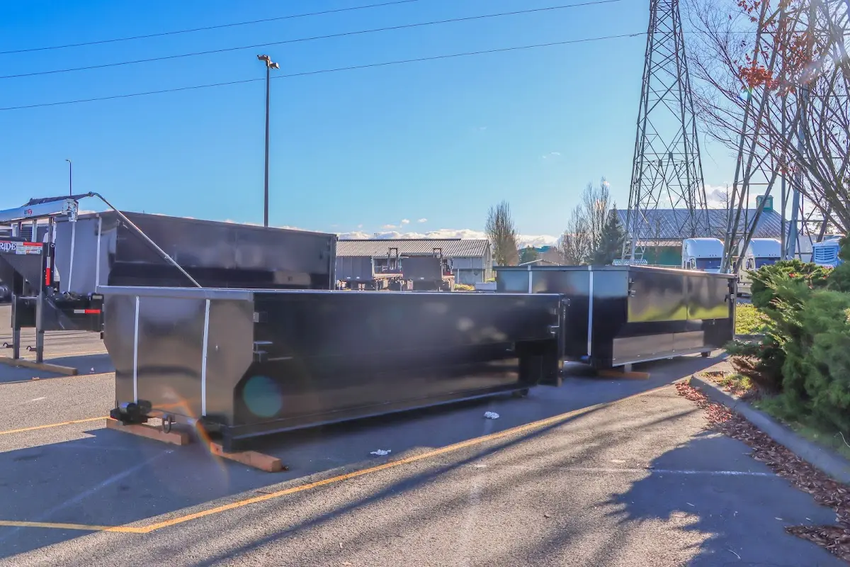 Roll-off dumpster ready for waste disposal at job site for Roll Off Dumpster Rental in Berwyn